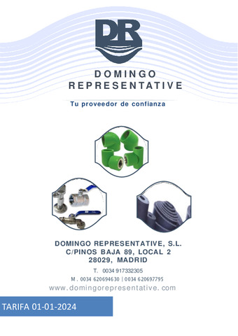 2024 - DOMINGO REPRESENTATIVE TARIFA SANEAMIENTO DR 01.01.2024