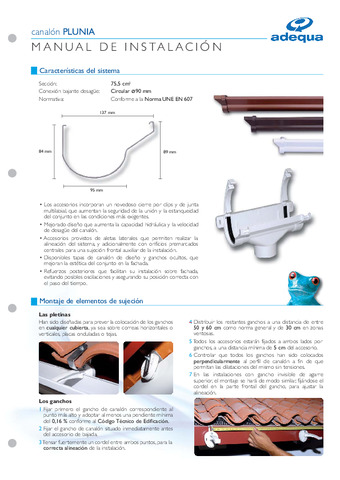 MOLECOR - Manual de instalación Canalón PLUNIA