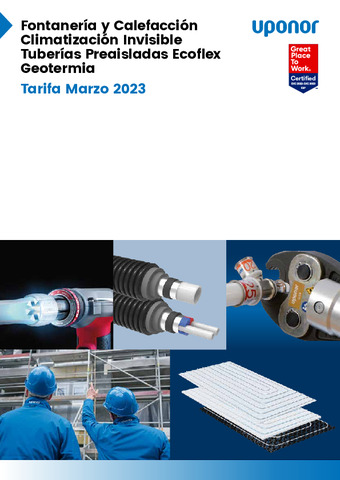 UPONOR TARIFA 2023