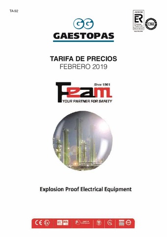 GAESTOPAS - Tarifa FEAM Febrero 2019