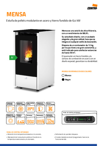 COINTRA CATÁLOGO ESTUFA DE PELLETS MENSA