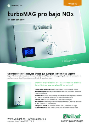 VAILLANT - Catálogo turboMAG pro bajo NOx