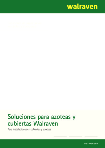 WALRAVEN - Soluciones para instalaciones en cubiertas y azoteas