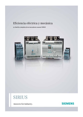 SIEMENS - Arrancadores suaves Sirius 3rw